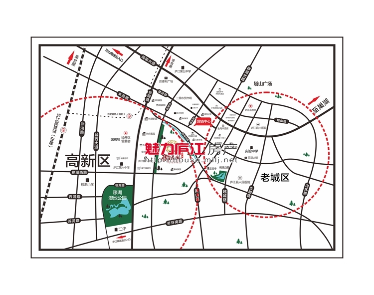 名城御花园交通图